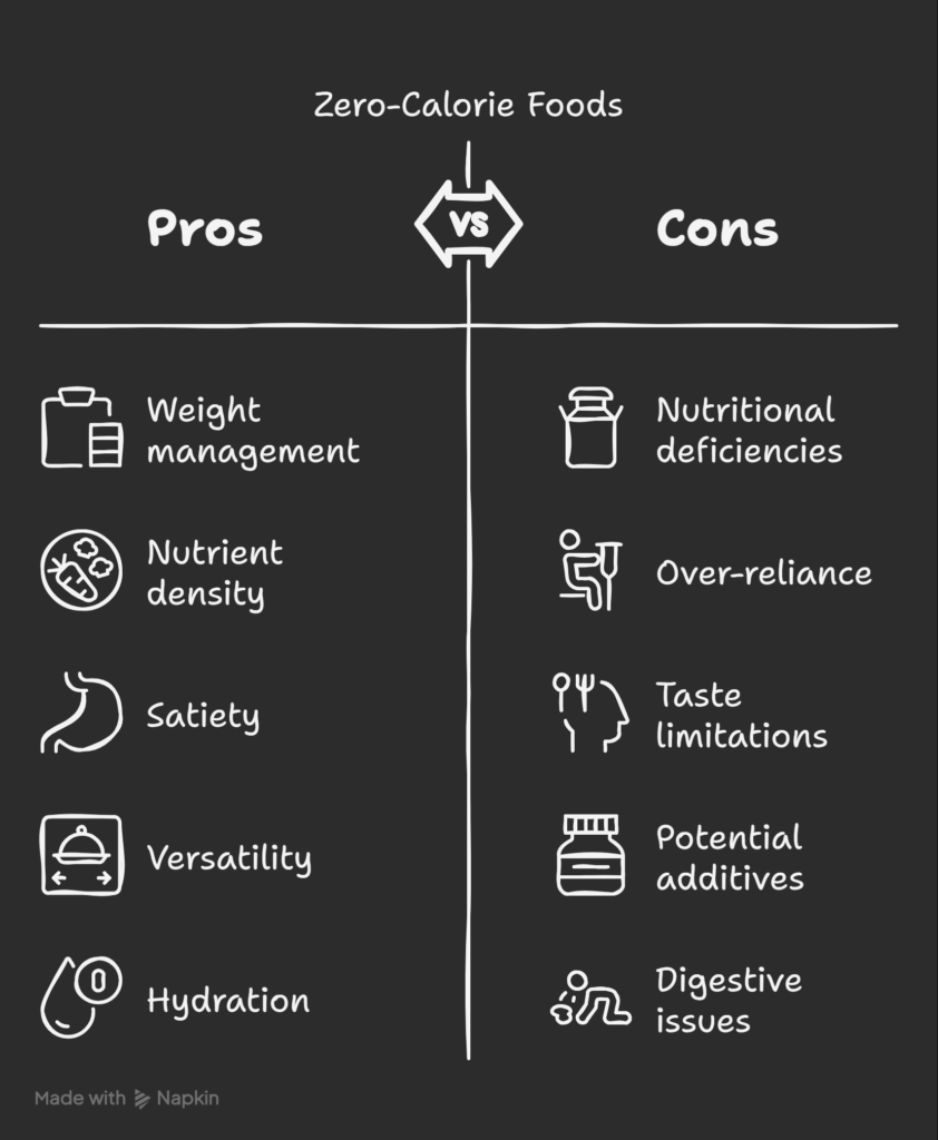 Zero-calorie foods pros and cons