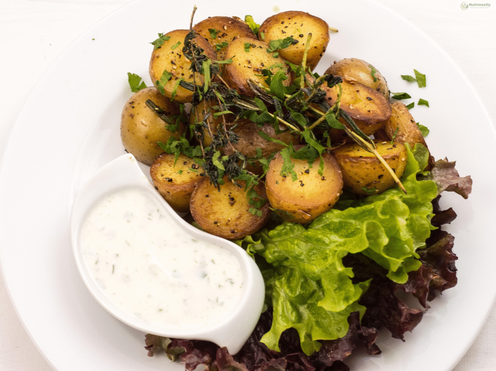 baked potatoes with yogurt