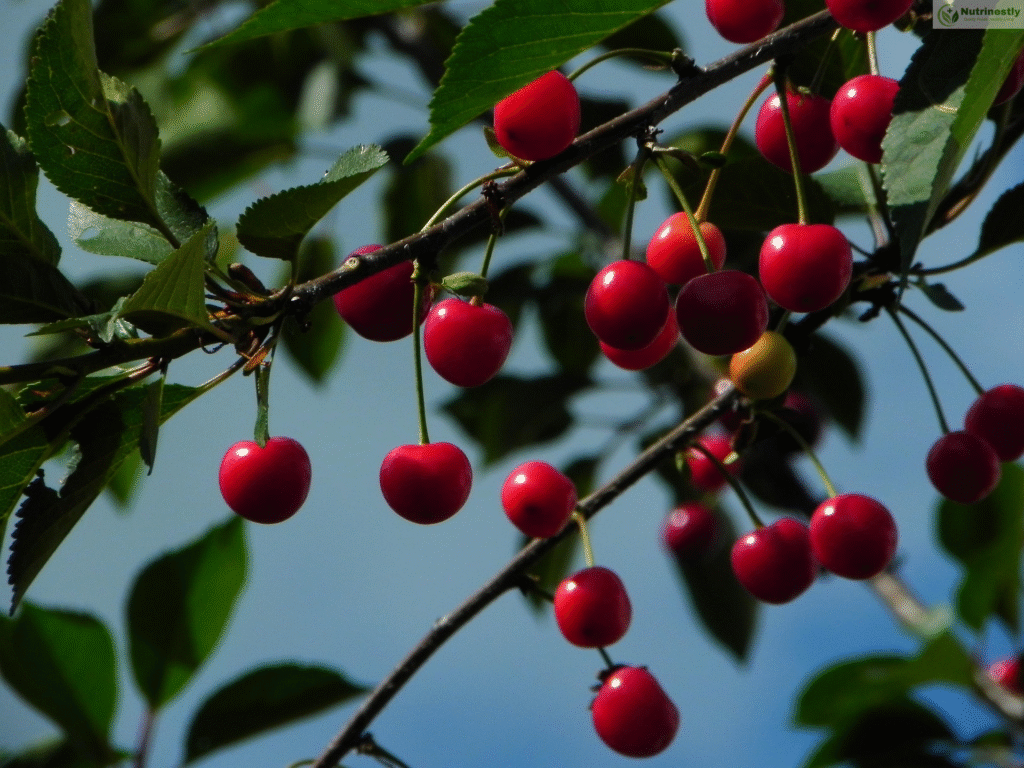 cherry seeds on the tree